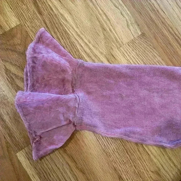 Soft Surroundings Ruffle Pink Lightly Acid Wash Top - Size Large - Picture 3 of 10